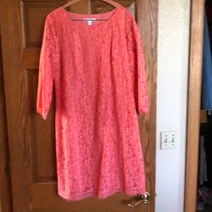 Pink/coral lined dress